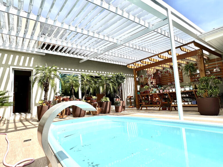 Cobertura Retrátil para Piscina - Alumínio Branco
